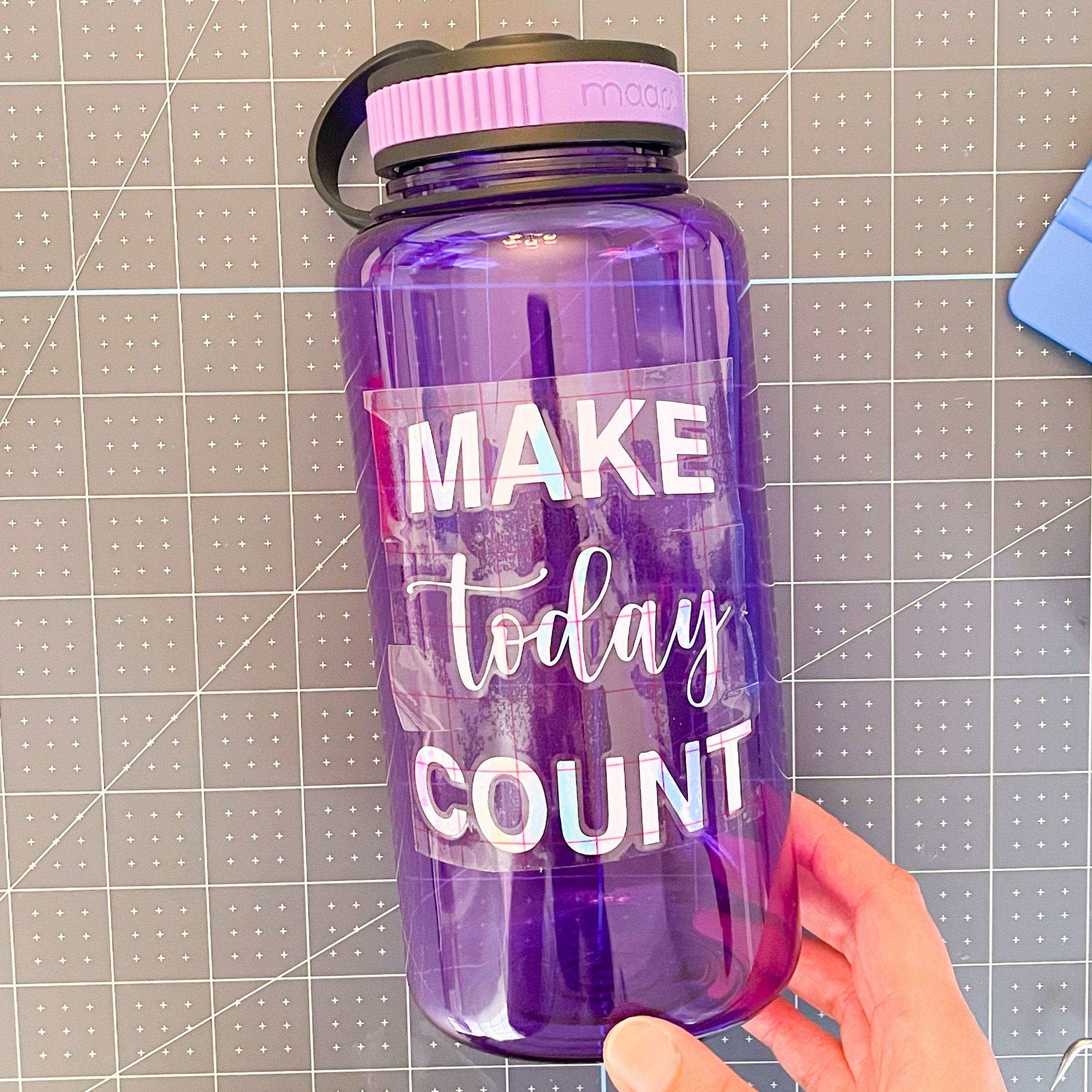 DIY Water Bottle Decorations - Kassa Holographic Vinyl