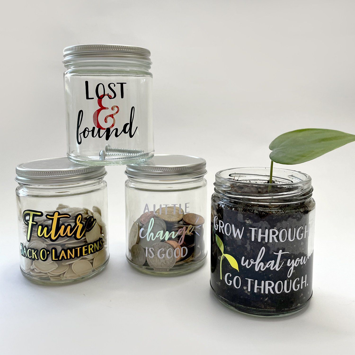 Kassa Adhesive Vinyl - DIY Project - How To Give Glass Jars New Life