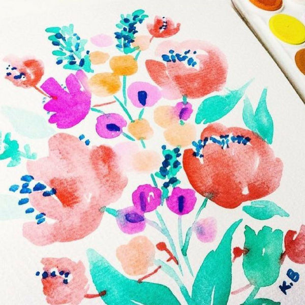 Brighten Up Your Winter W/ Watercolor Flowers
