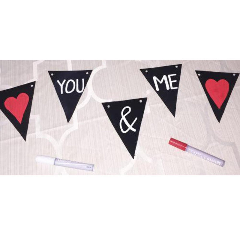DIY Chalkboard Pennant Banner