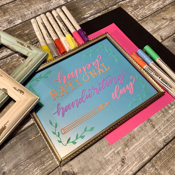 DIY Hand Lettering on Glass