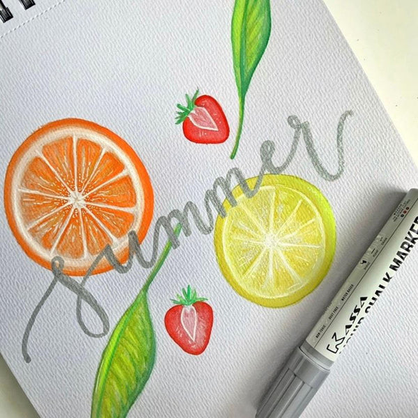 DIY Summer Fruit Watercolor Painting