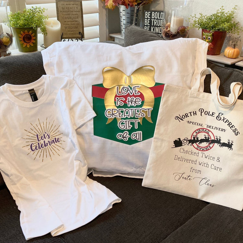 Holiday Decorations With Heat Transfer Vinyl + FREE SVGs