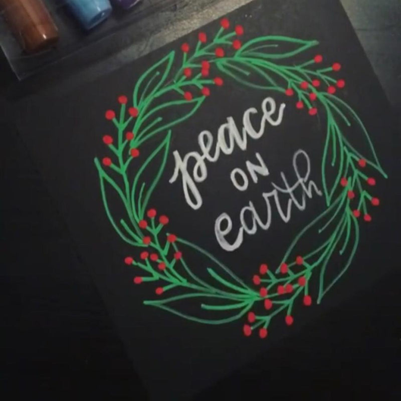How to Draw a Christmas Wreath Decoration