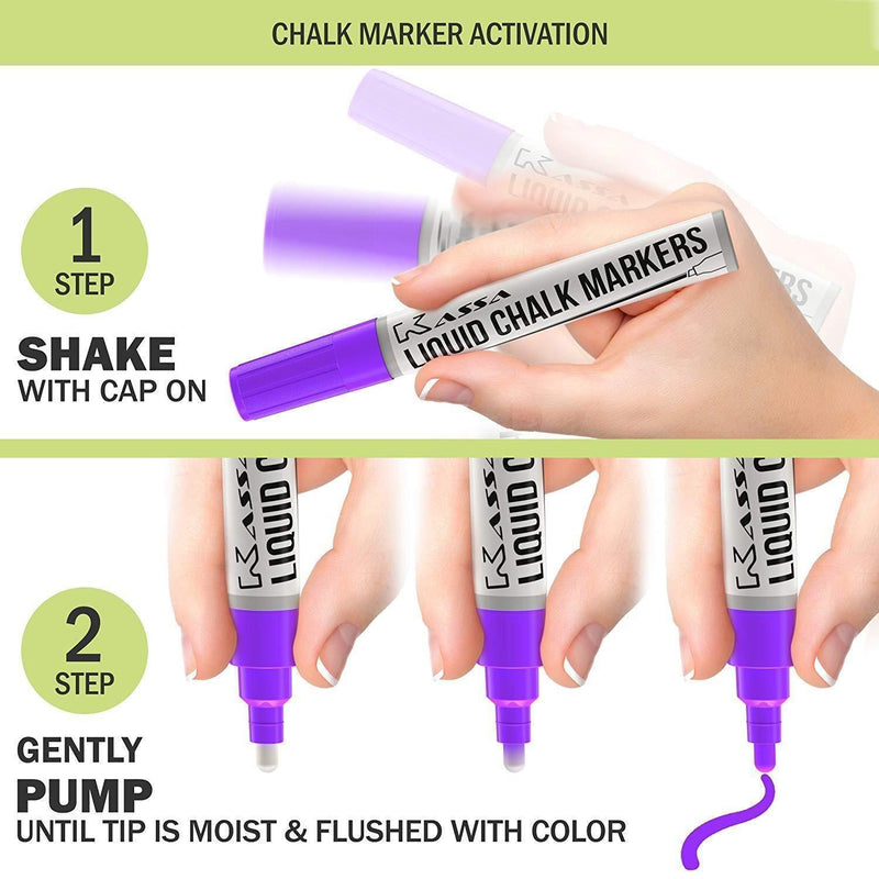 Fine Tip Neon Chalk Markers (10 Pack) - Kassa