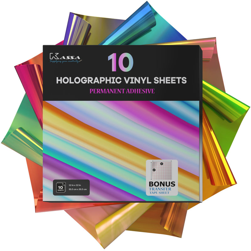 Holographic Vinyl Permanent Adhesive Vinyl Roll For Craft Cutters