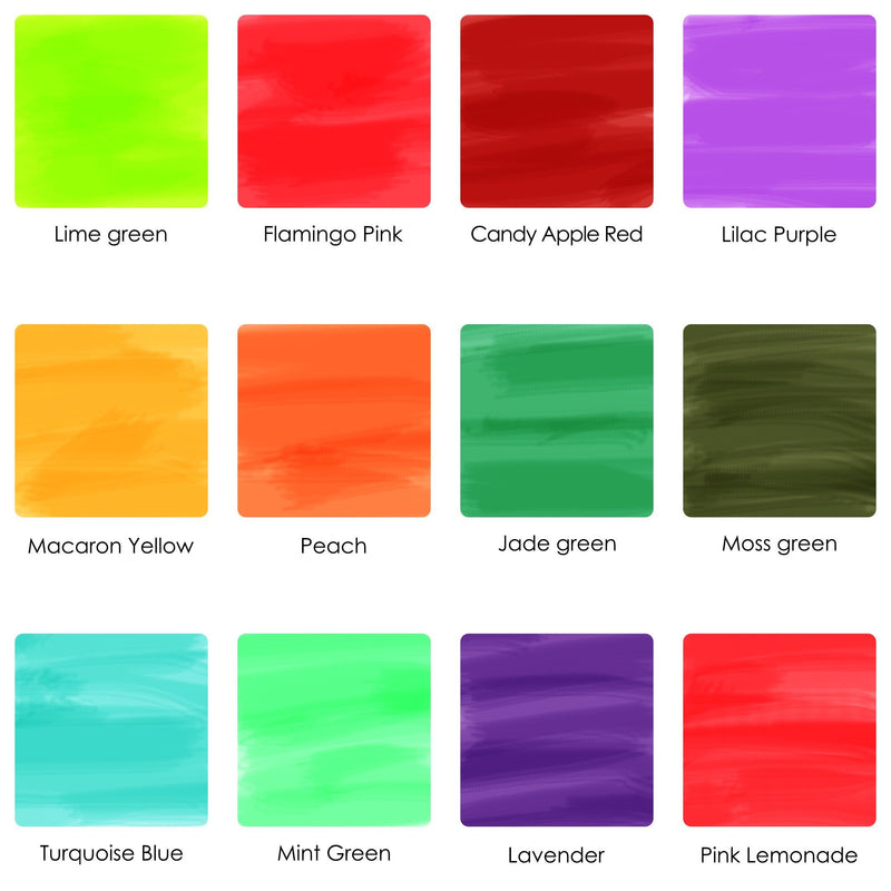 Pastel Chalk Markers - Pack of 12 - 6mm Tip Chalk Markers Kassa 
