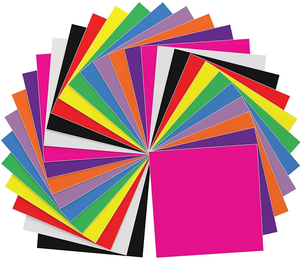 Kassa Permanent Vinyl Sheets 12 X 12 Inches Assorted Colors matte